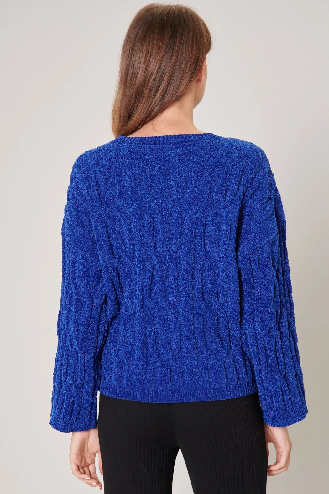 Foster Cable Knit Chenille Sweater