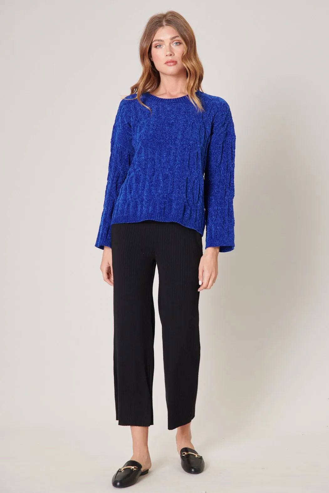 Foster Cable Knit Chenille Sweater