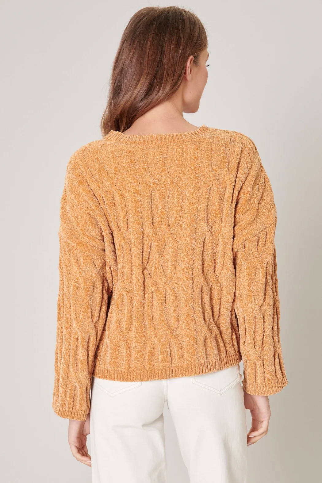 Foster Cable Knit Chenille Sweater