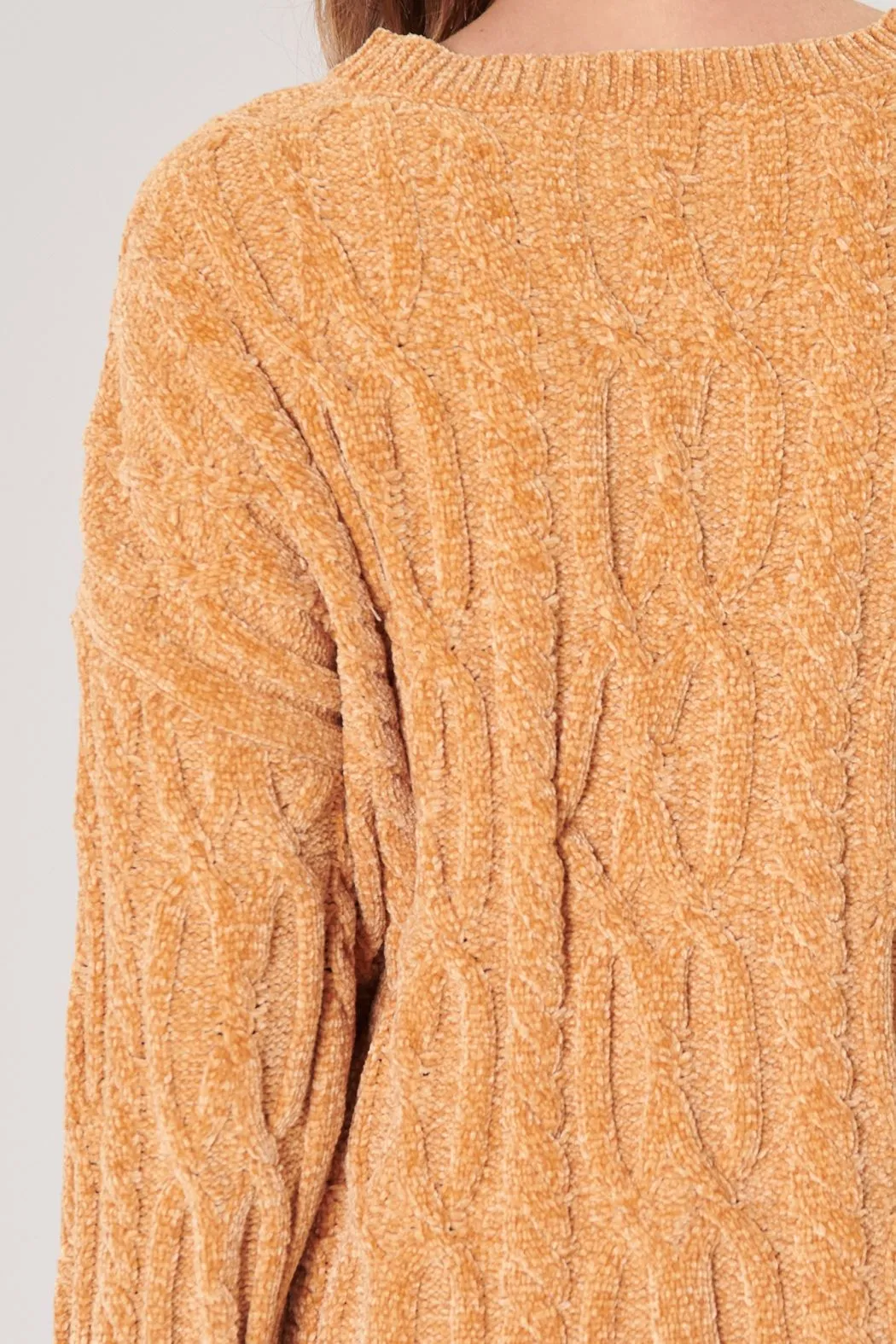 Foster Cable Knit Chenille Sweater