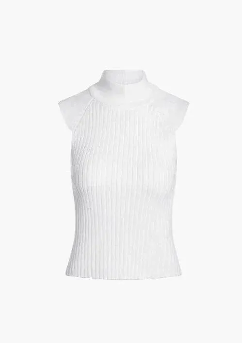 Fowler Fitted Knit Tank in White