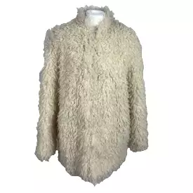 Frame Cream Faux Fur Shearling Jacket S