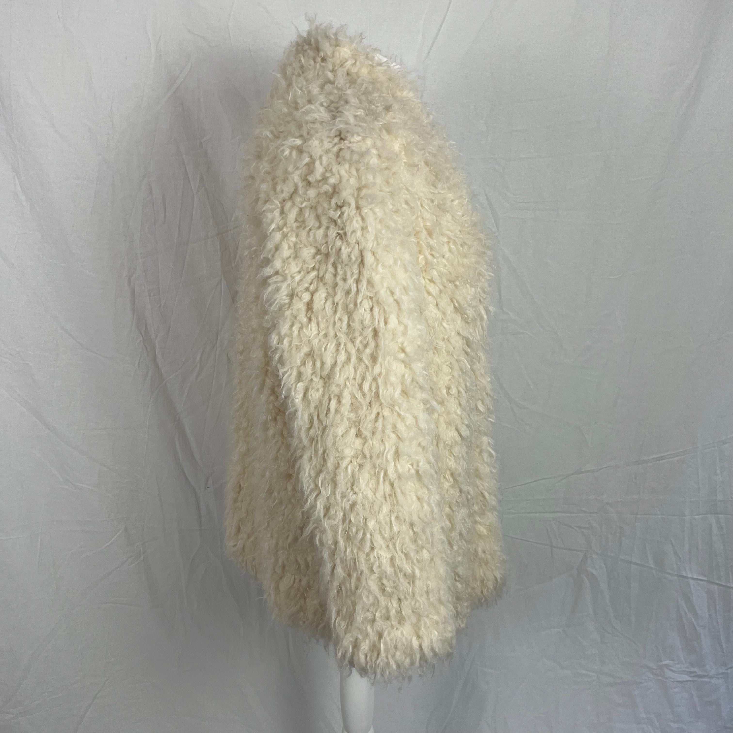 Frame Cream Faux Fur Shearling Jacket S