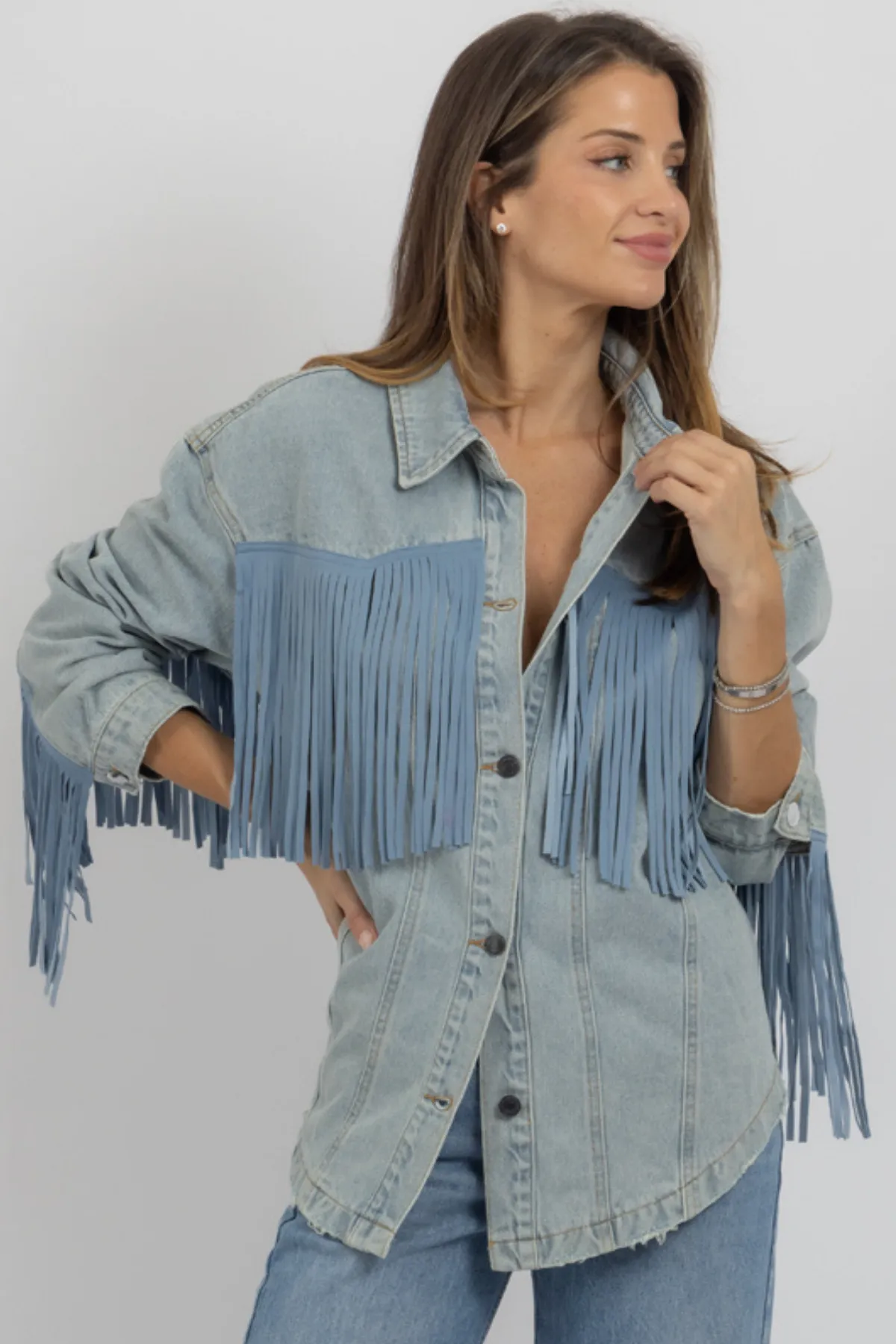 FRINGE OUT DENIM JACKET