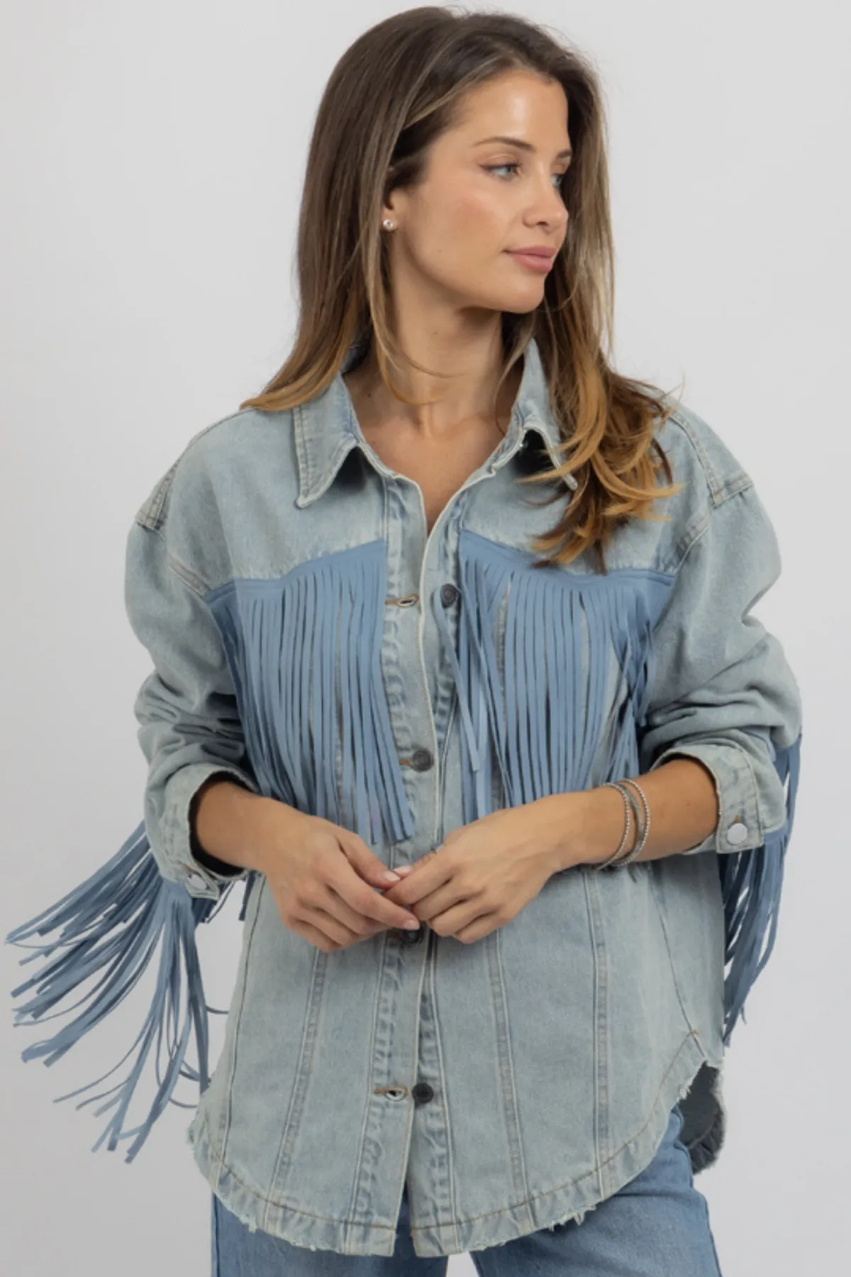 FRINGE OUT DENIM JACKET