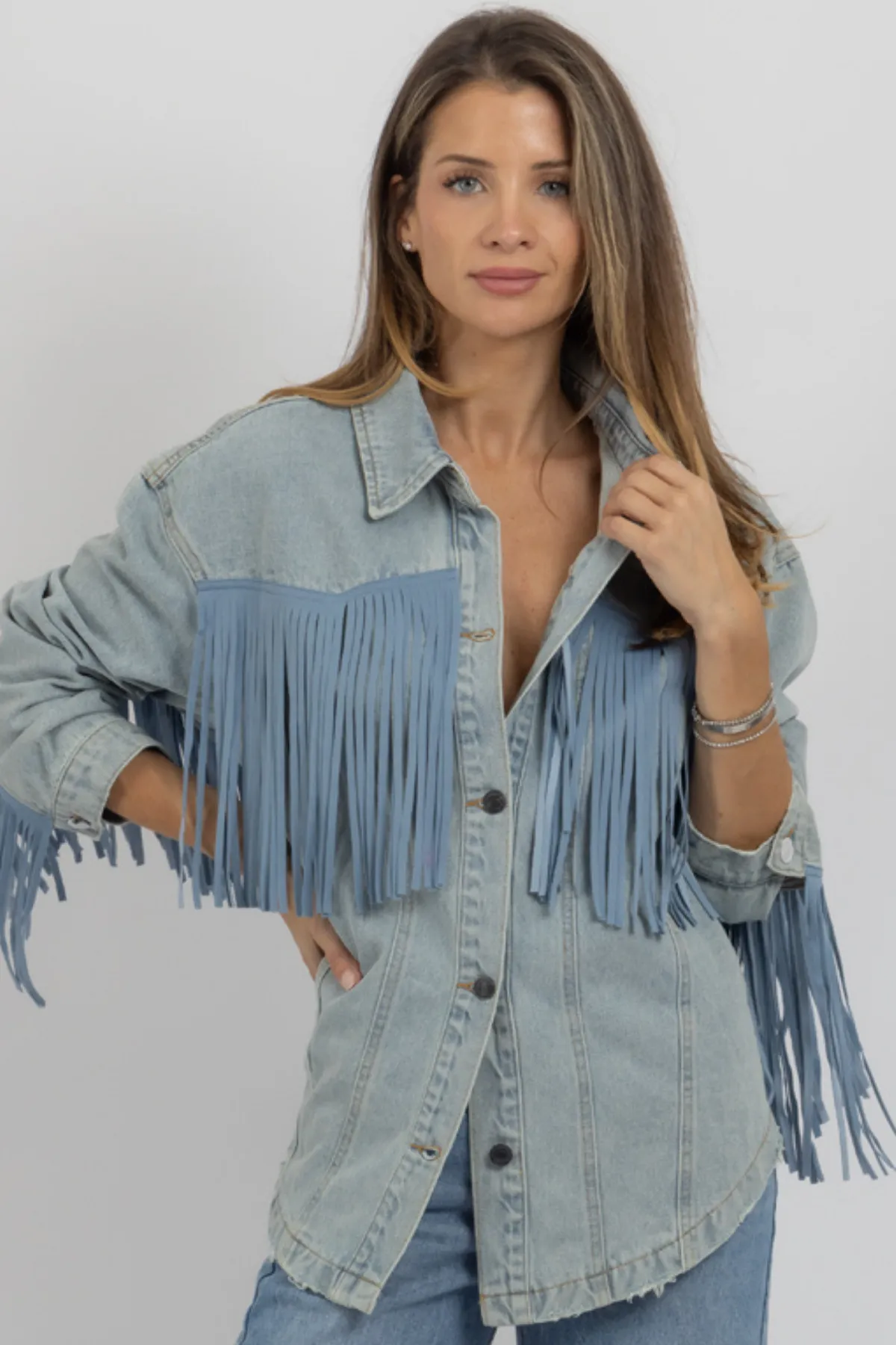 FRINGE OUT DENIM JACKET