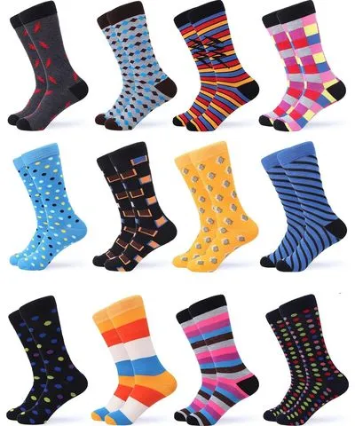 Gallery Seven Men's Swish Colorful Dress Socks 12 Pack