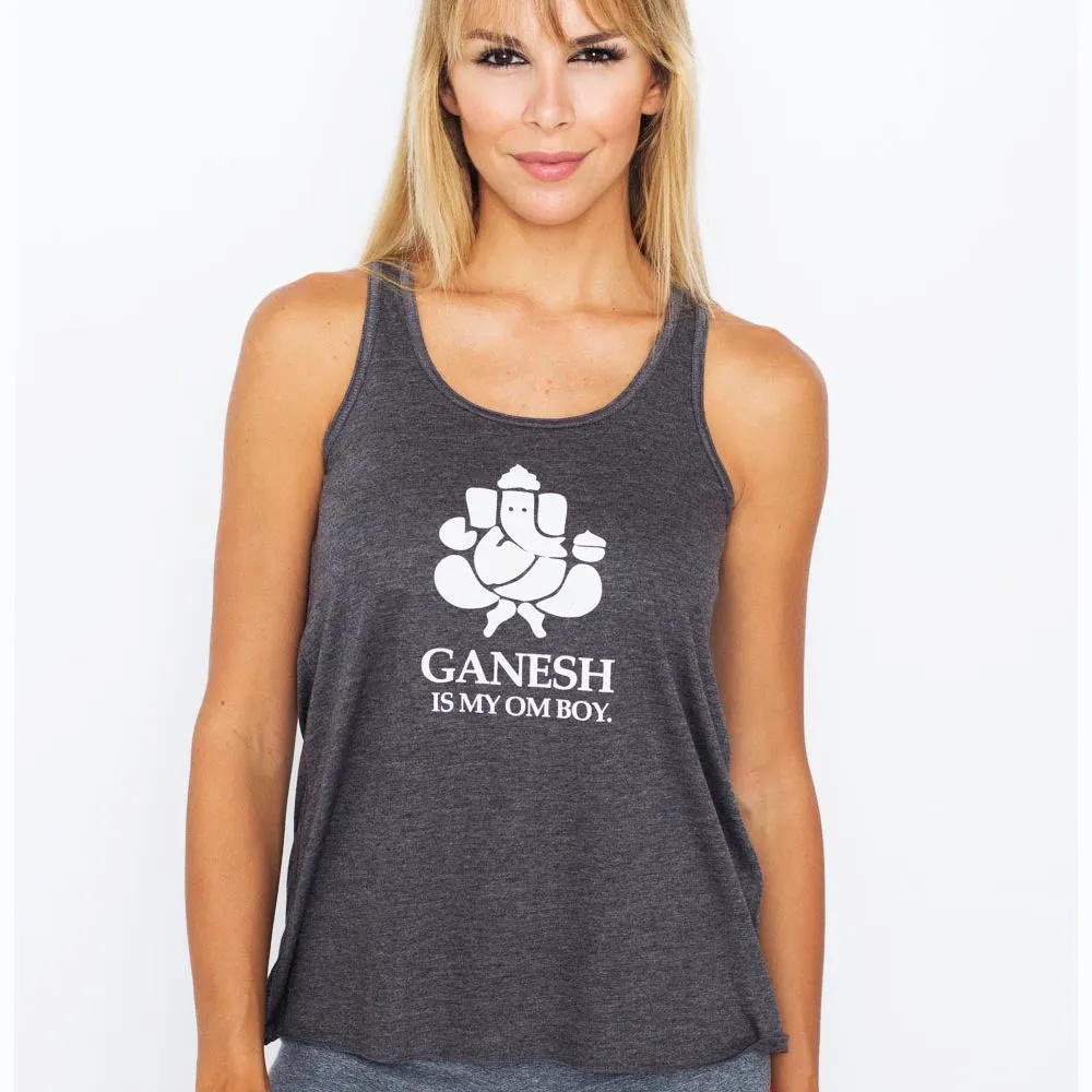 Ganesh is my Om Boy - Women's Flowy Racerback Tank