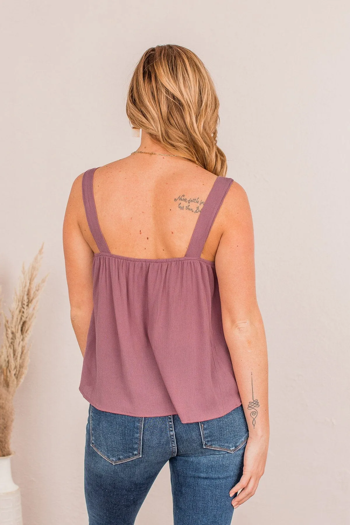 Good Natured Soul Cropped Tank- Dark Mauve