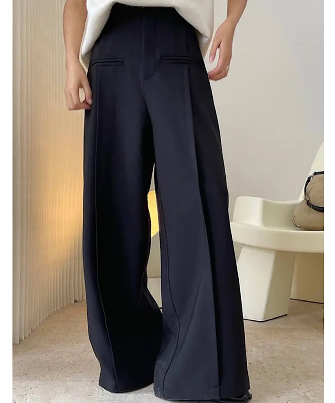 High Waist Wide Leg Long Trousers