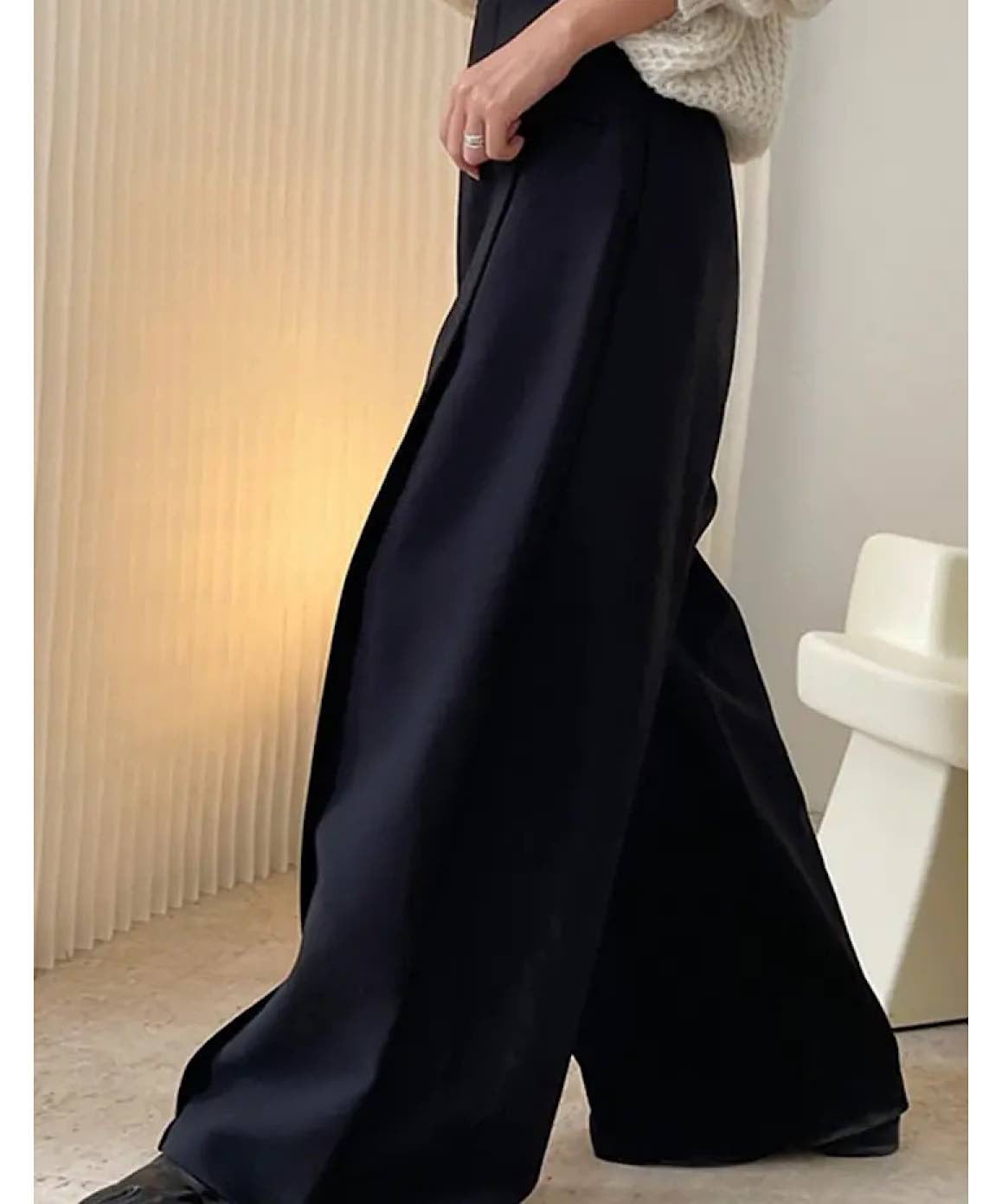 High Waist Wide Leg Long Trousers