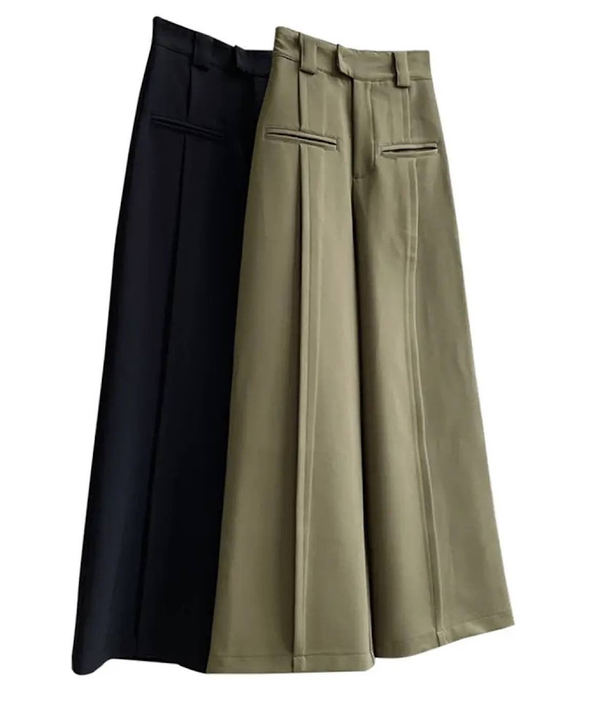 High Waist Wide Leg Long Trousers