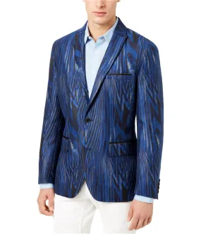 I-N-C Mens Jacquard Two Button Blazer Jacket, TW2