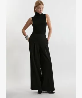 Karen Millen Compact Stretch Essential Wide Leg Tailored Trouser