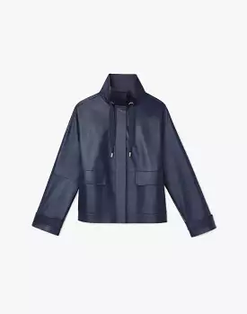 LAFAYETTE 148 Crawford Jacket in Tissue Weight Lambskin Leather