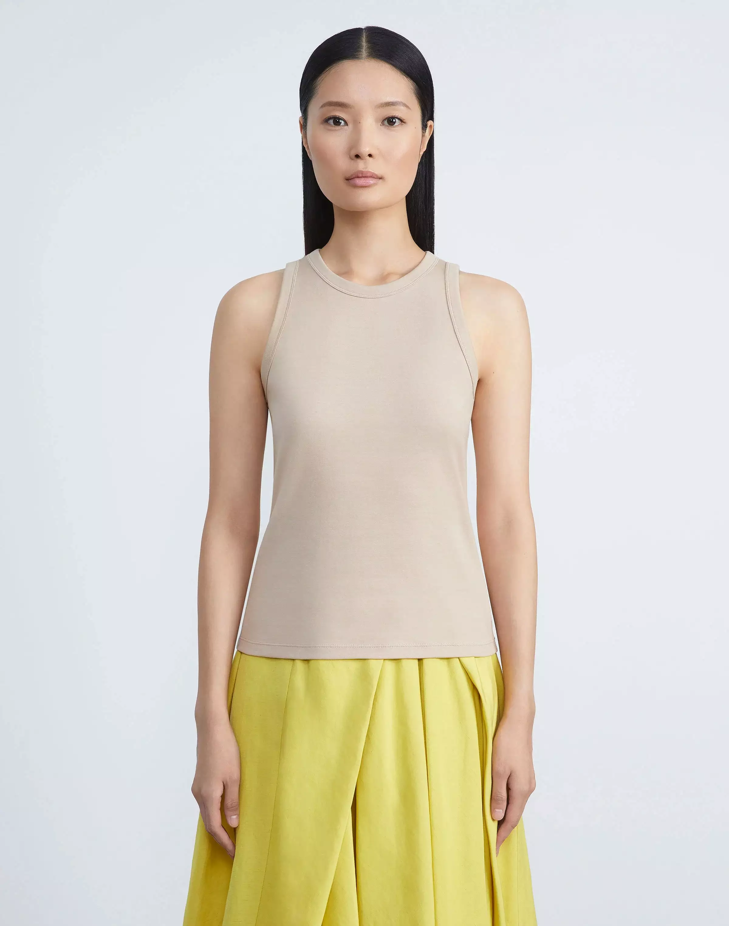 LAFAYETTE 148 Swiss Cotton Rib Racerback Tank