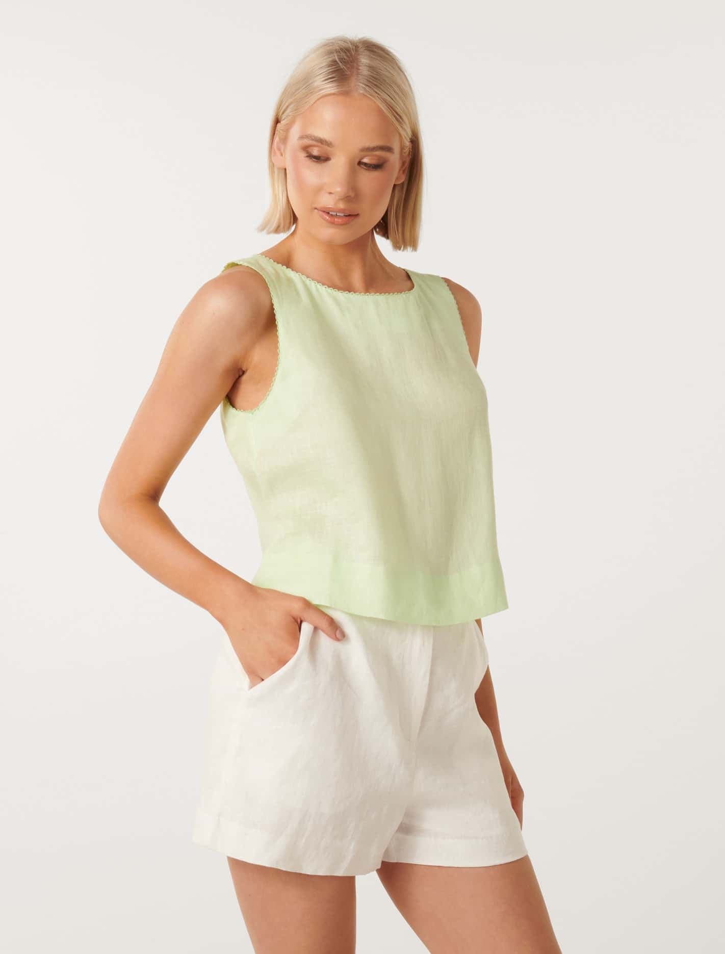 Laila Linen Tank Top