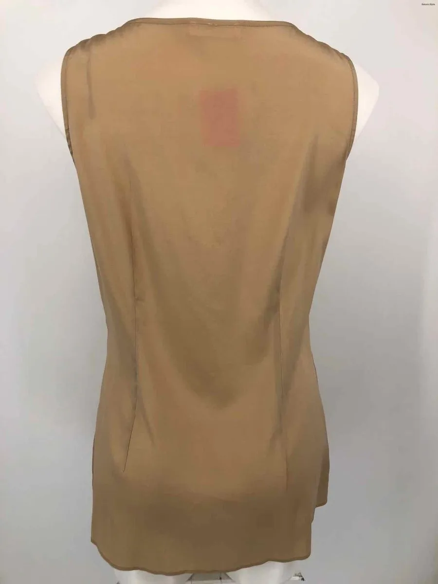 LAUREL Beige Ruffle Tank Size 36 Top