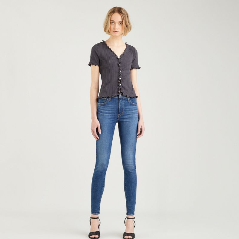 Levi`s 720 High-Rise Super Skinny - Queubec Autumn Blå