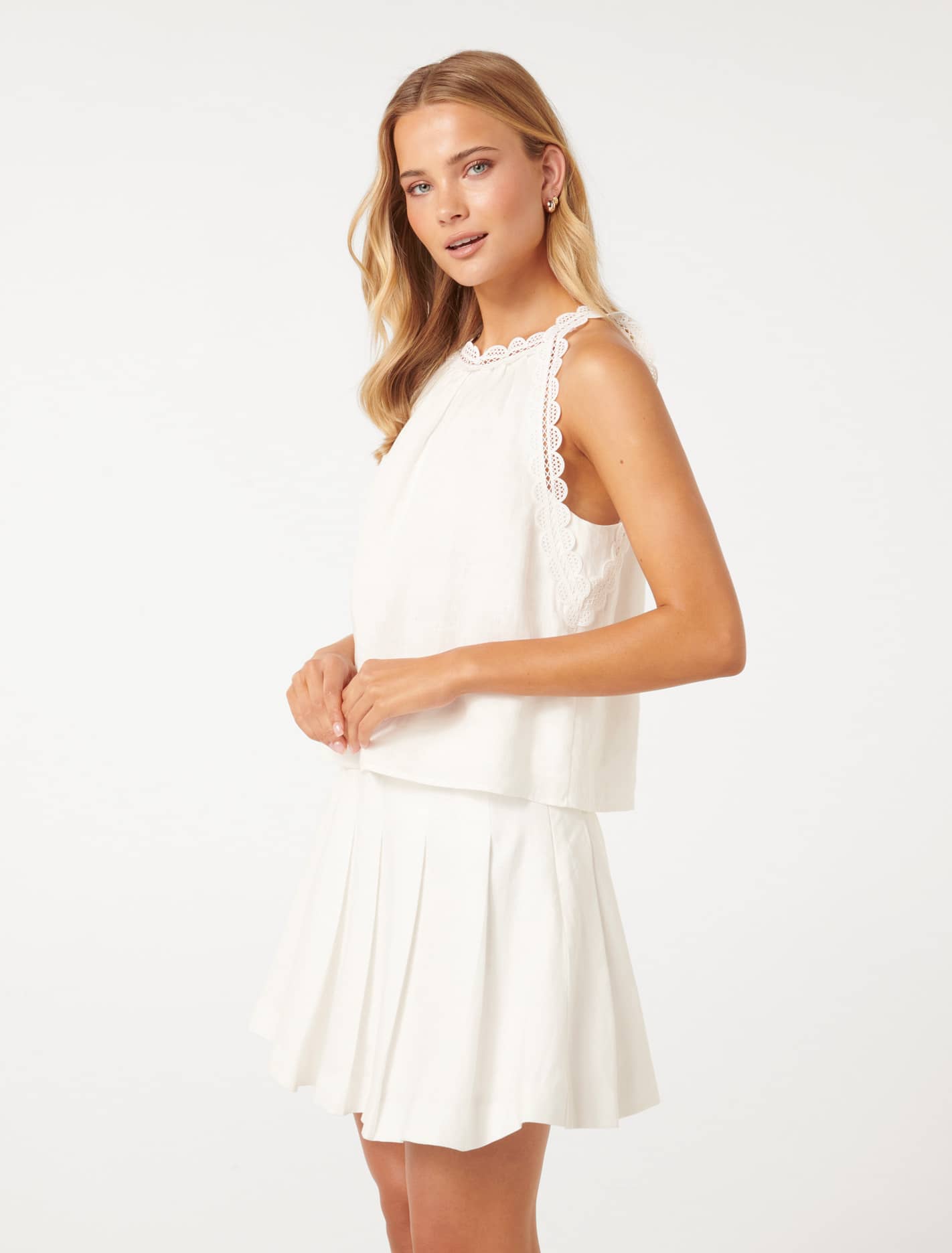 Linley Linen Trim Tank Top