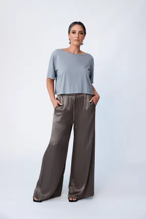 Luxe Pull on Wide Leg Pant - Fawn