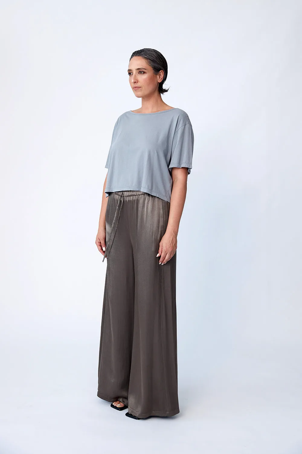 Luxe Pull on Wide Leg Pant - Fawn