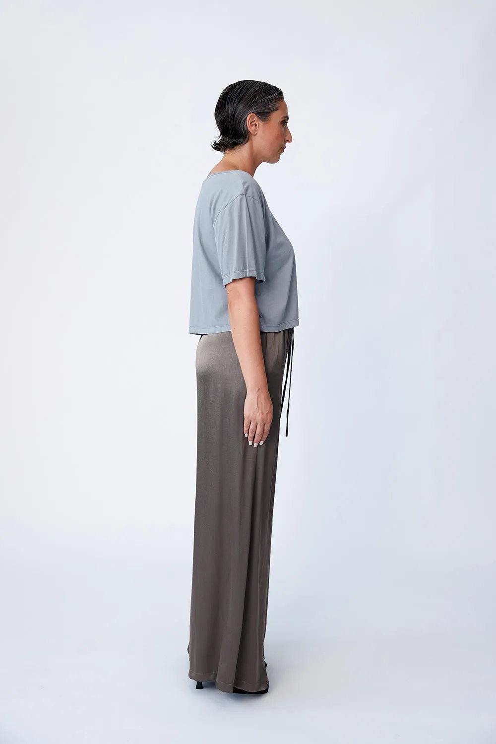 Luxe Pull on Wide Leg Pant - Fawn