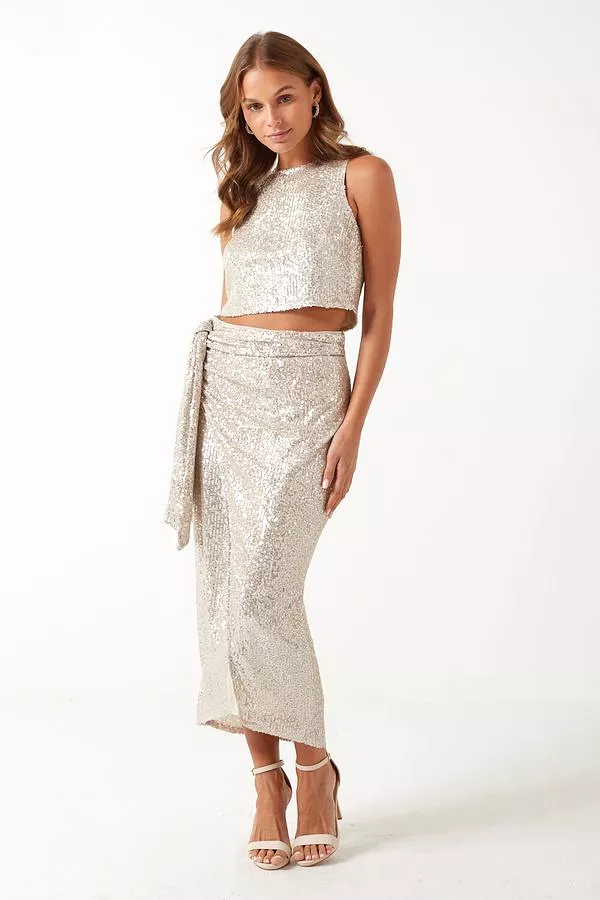 Marc Angelo Sequin Top and Skirt