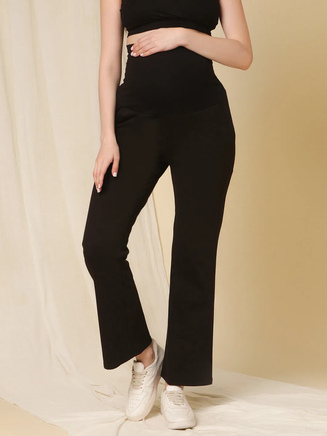 Maternity Fleece Bootcut Pants- Winter