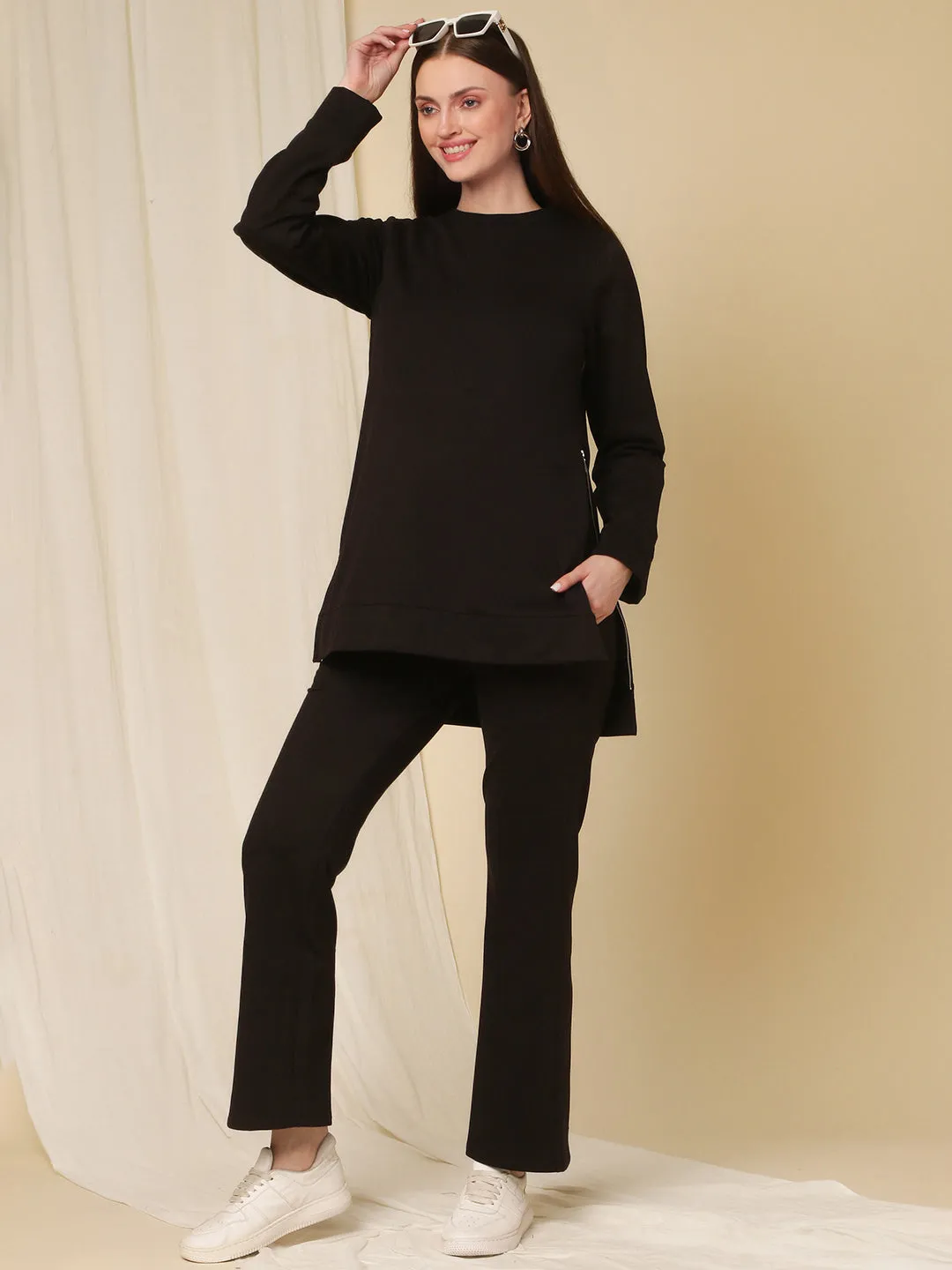 Maternity Fleece Bootcut Pants- Winter