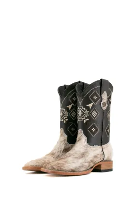 Men's Cowhide Square Toe Cowboy Boots Size 9.5 Box MF51 FINAL SALE