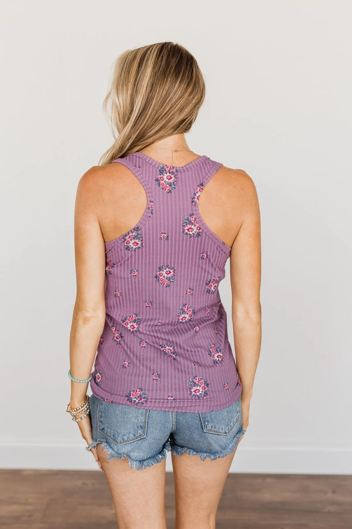 Mesmerizing Moments Racerback Tank Top- Purple