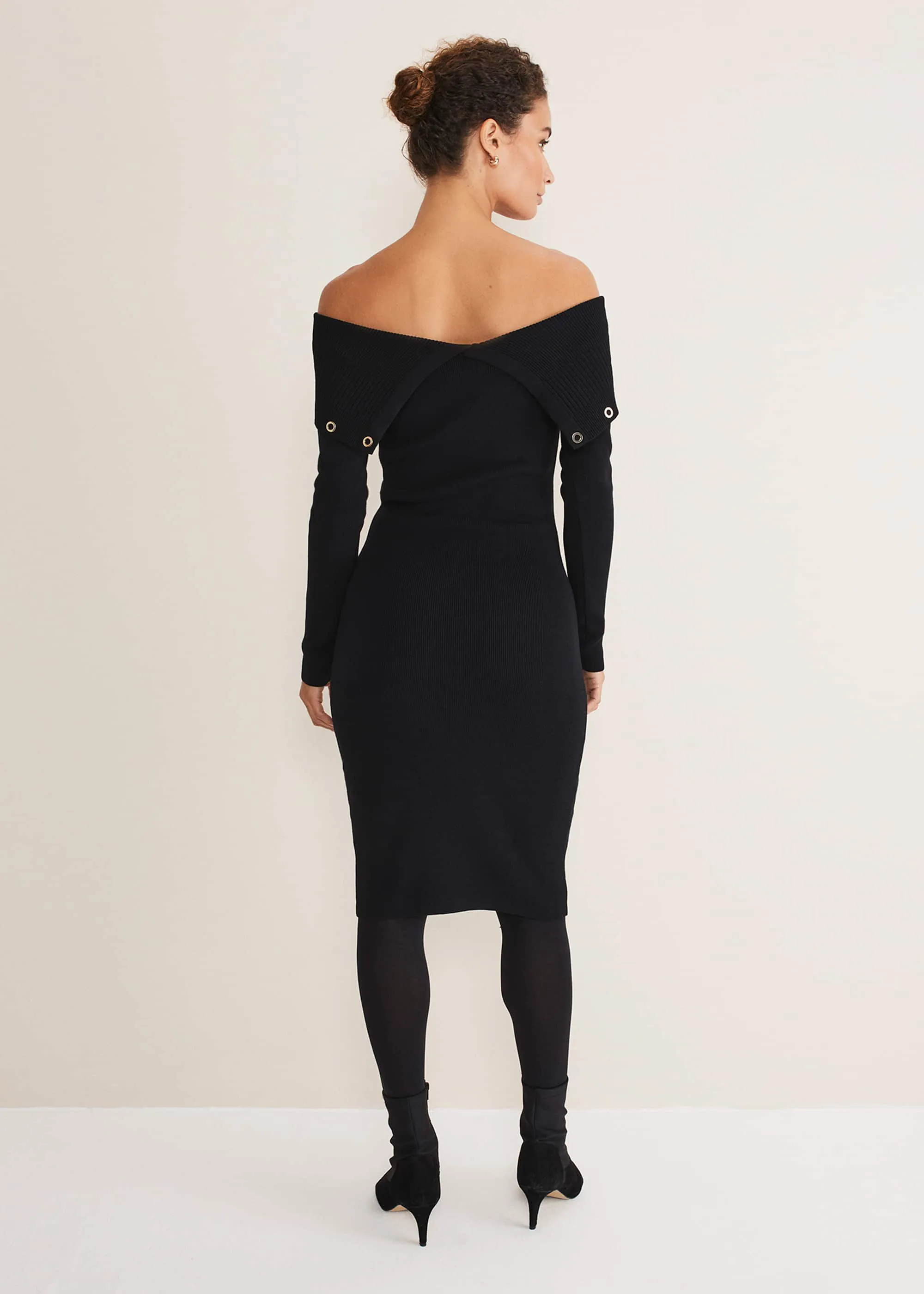 Mirelle Bodycon Bardot Midi Dress