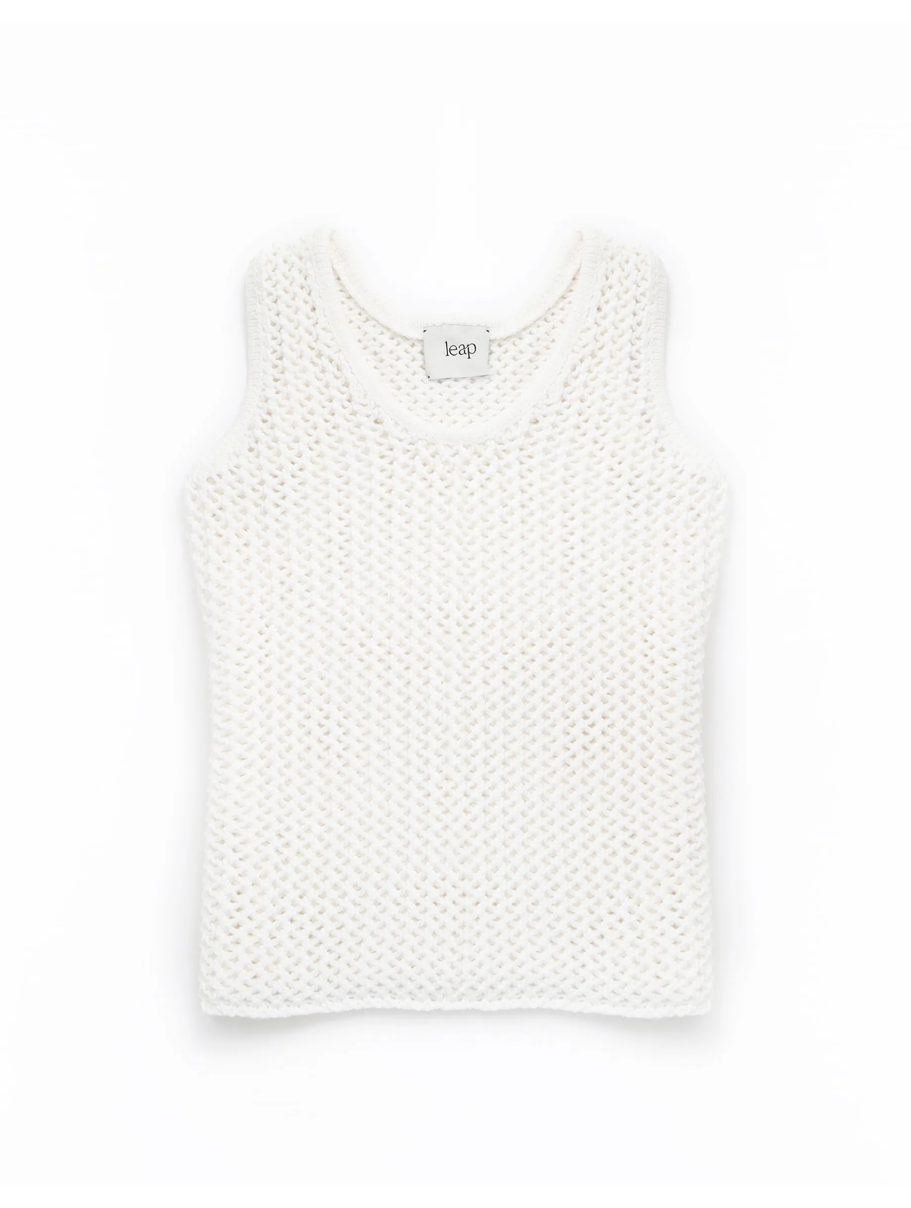 MONA Open-knit tank-top white