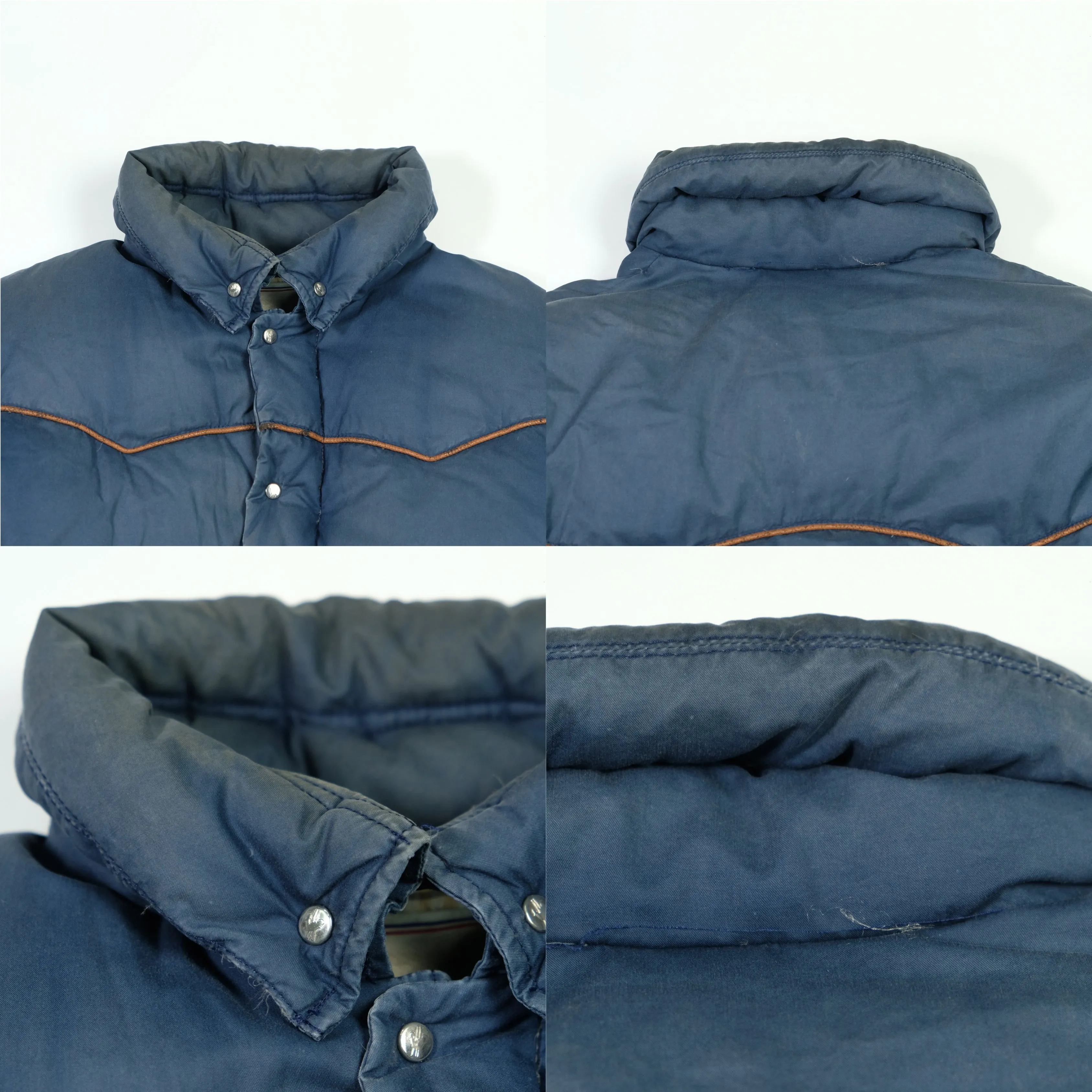 Moncler Asics Vintage 1980s Blue Puffer Jacket Small