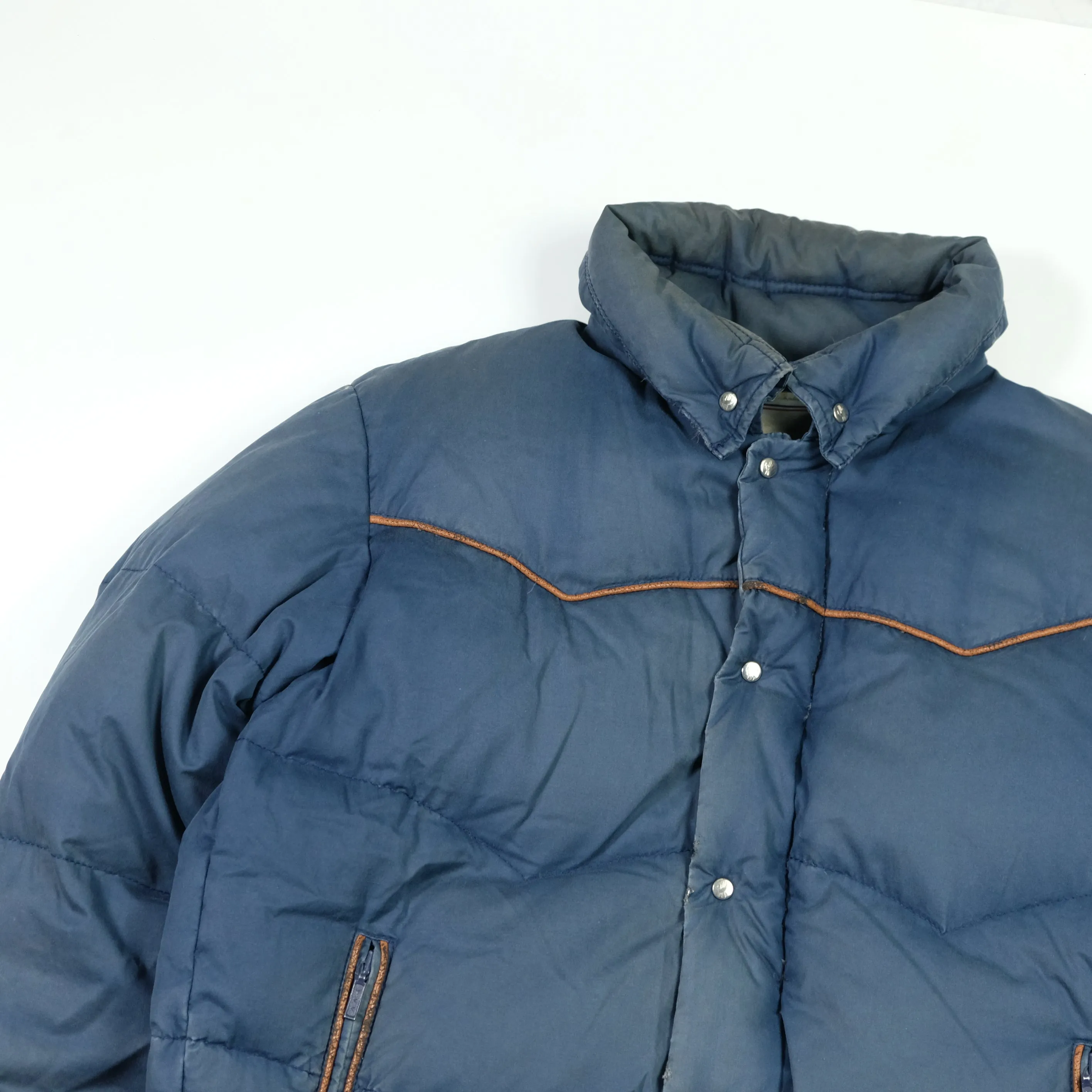 Moncler Asics Vintage 1980s Blue Puffer Jacket Small