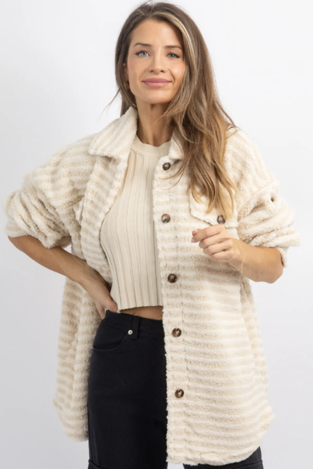 MONTE ROSA IVORY SHIRT JACKET