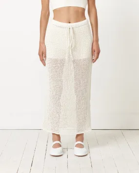 Net Skirt in Bone