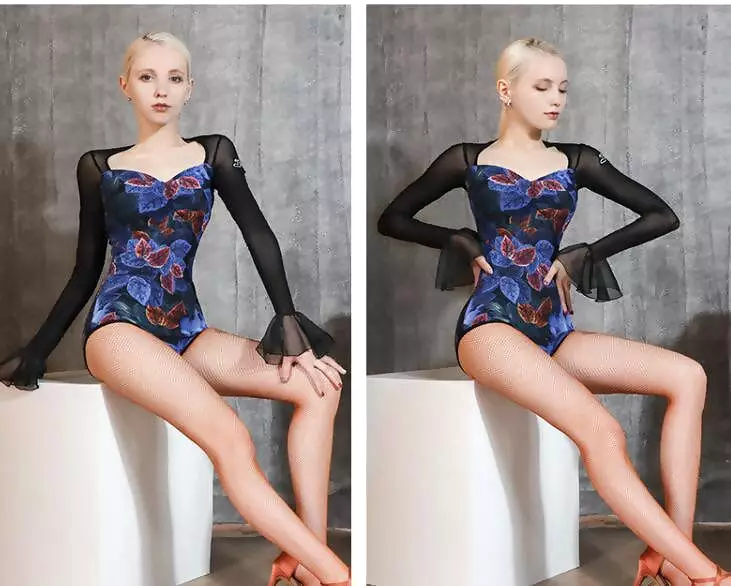 New Black & Blue Dancewear Set - Leotard & Skirt | 635