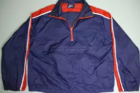 Nike Vintage 80's Pullover Windbreaker Center Pouch Red White Blue Track Jacket