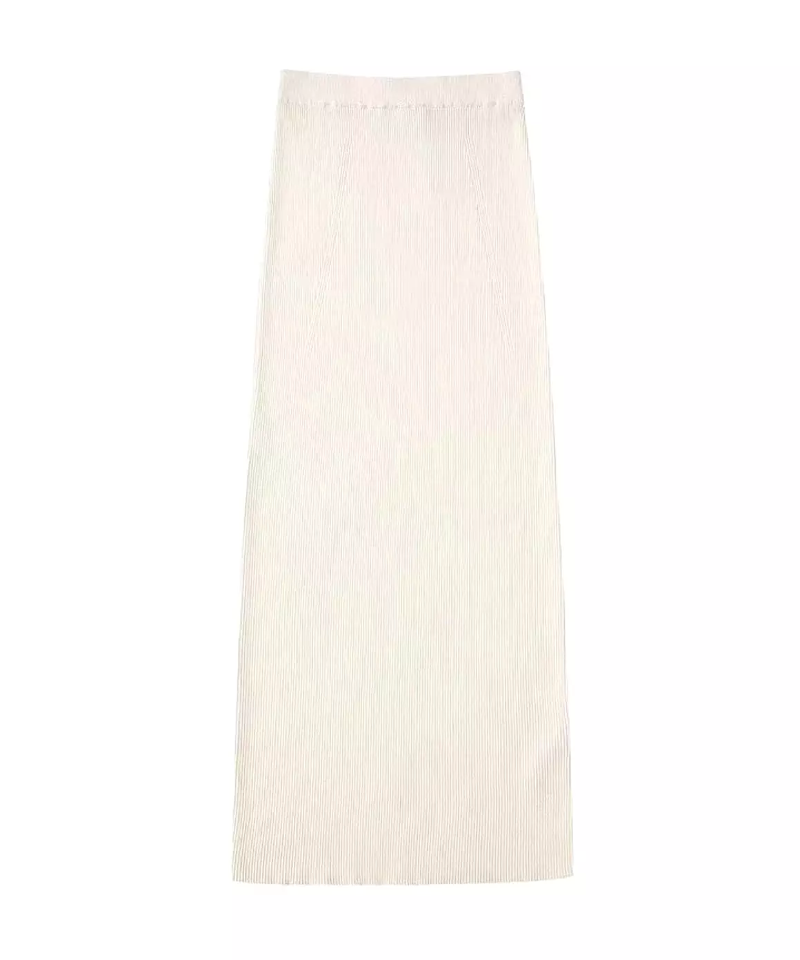 Off White Knitted Long Skirt Top Set