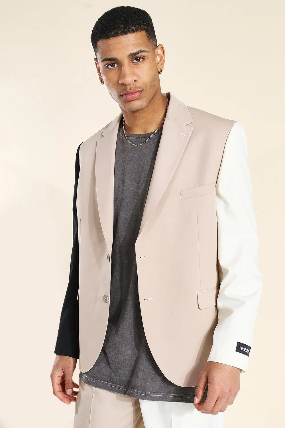 Oversized Colour Block Sb Suit Jacket