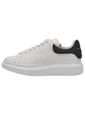 Oversized Crystal Embellished Sneakers White Black