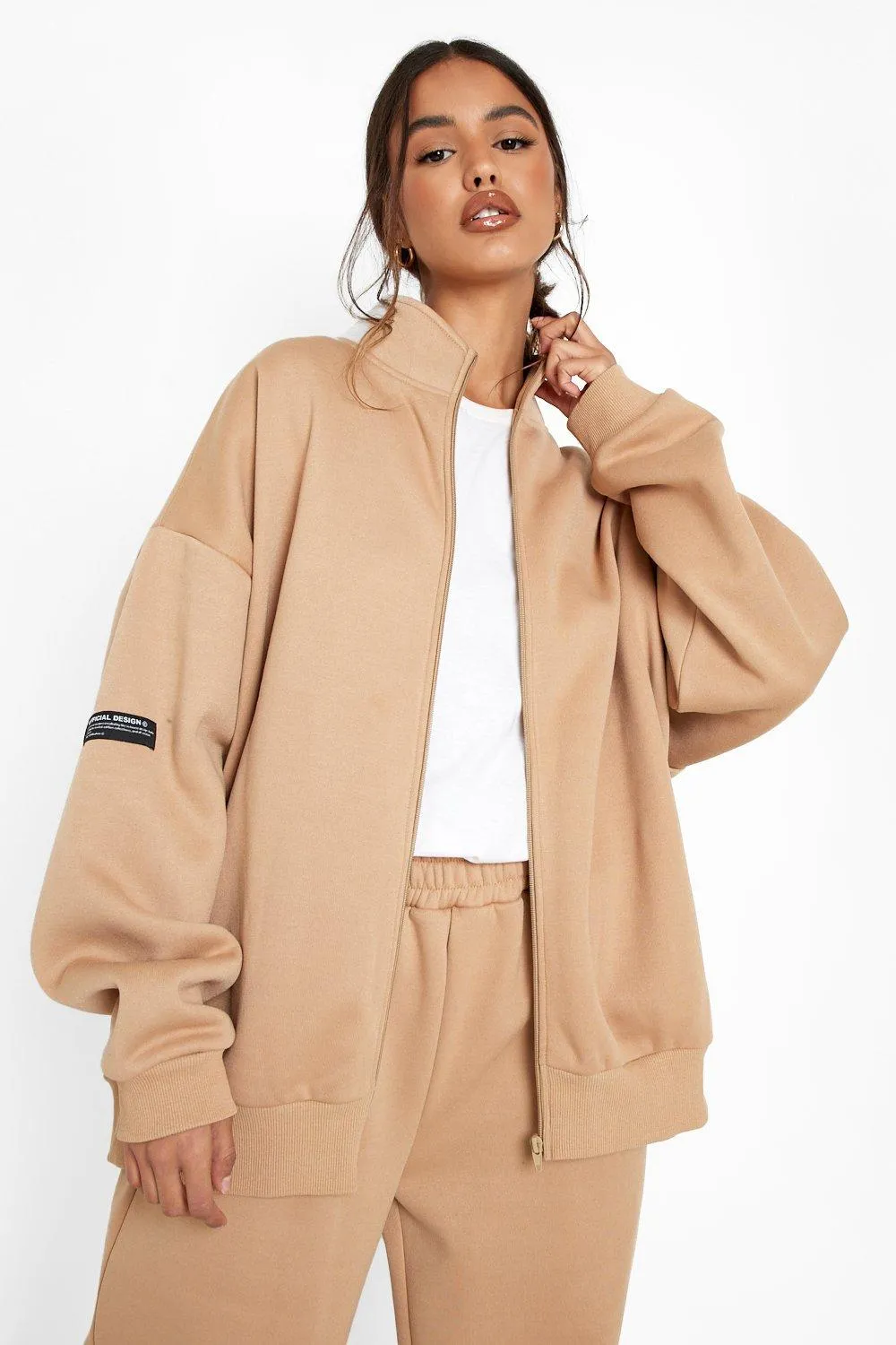 Oversized Zip Through Jacket