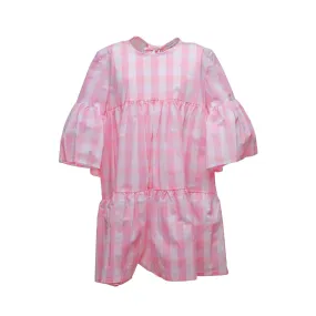 Piccolaludo Pink Check Dress For Girls