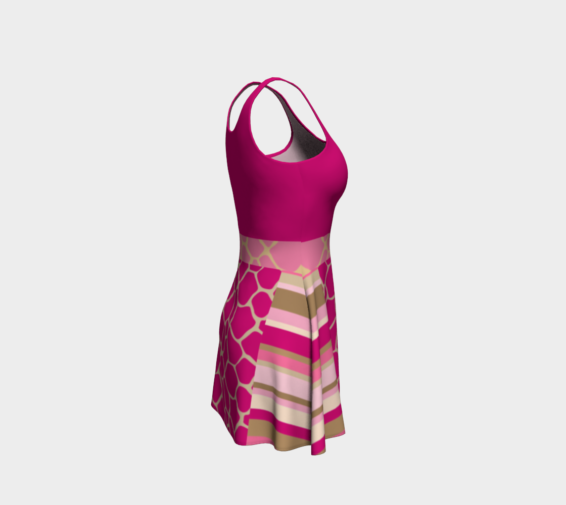 Pink Safari Flare Dress