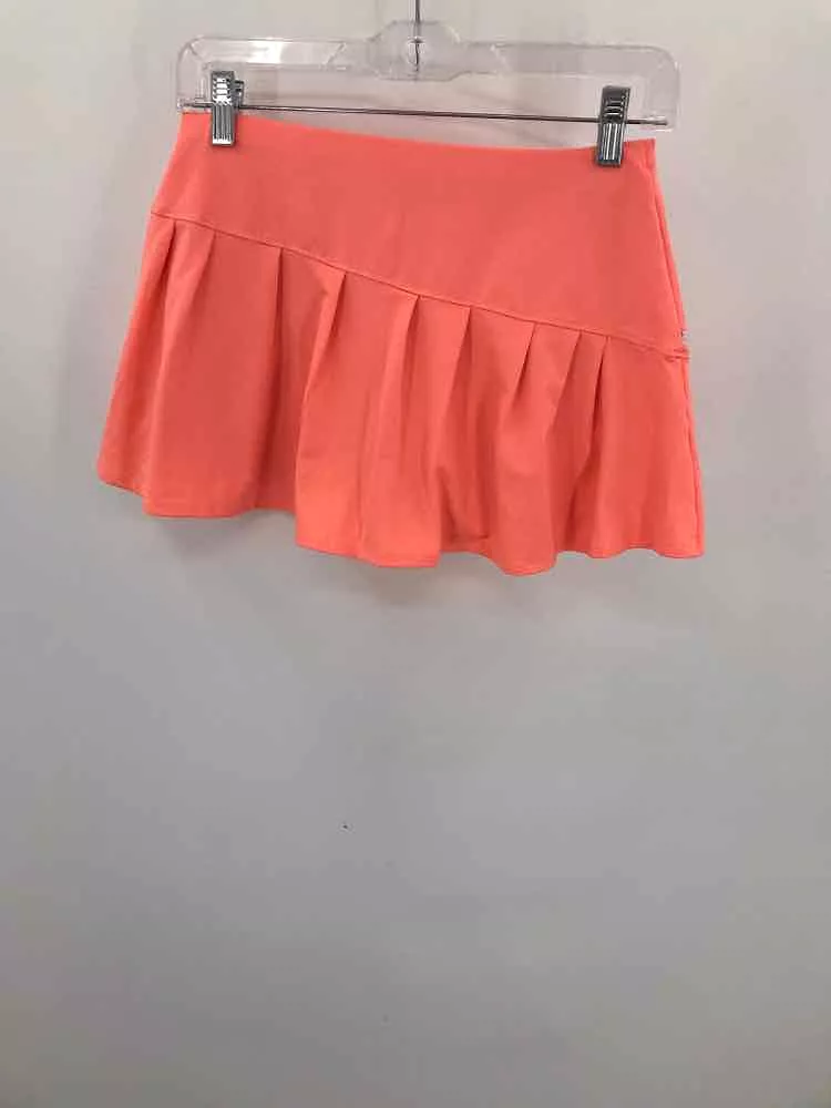 Pre-Owned Lucky In Love Orange Size Small Skort Athletic Skirt