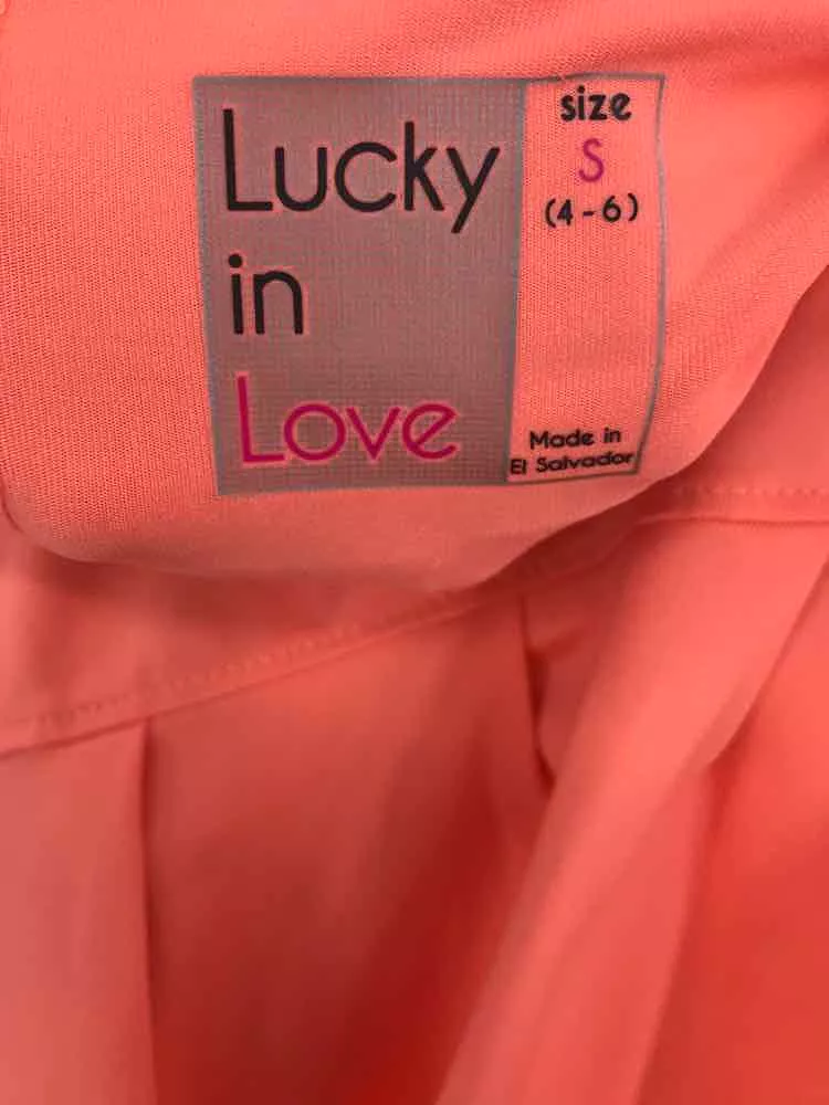 Pre-Owned Lucky In Love Orange Size Small Skort Athletic Skirt