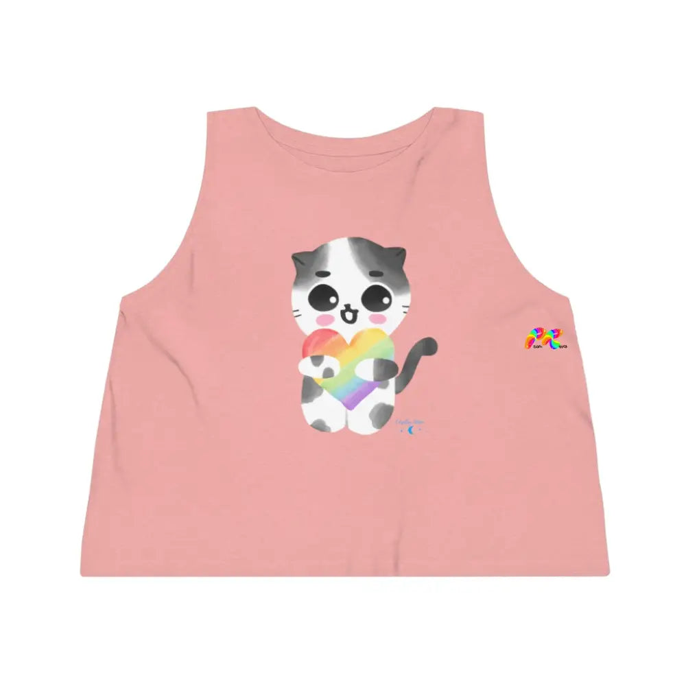 Pride/LGBTQ Flowy Crop Top Pride Cat