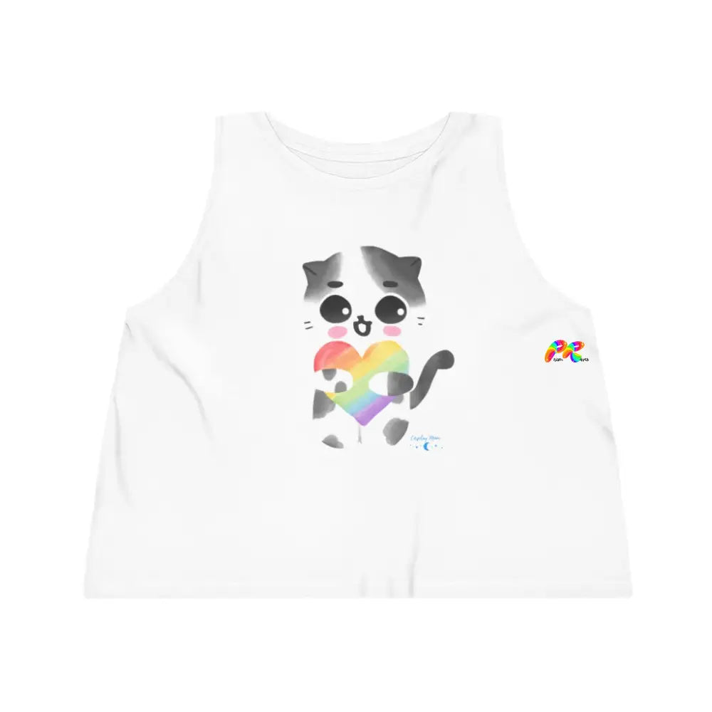 Pride/LGBTQ Flowy Crop Top Pride Cat